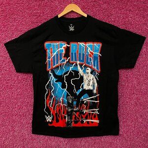 WWE The Rock Lightning Strikes tshirt size XL